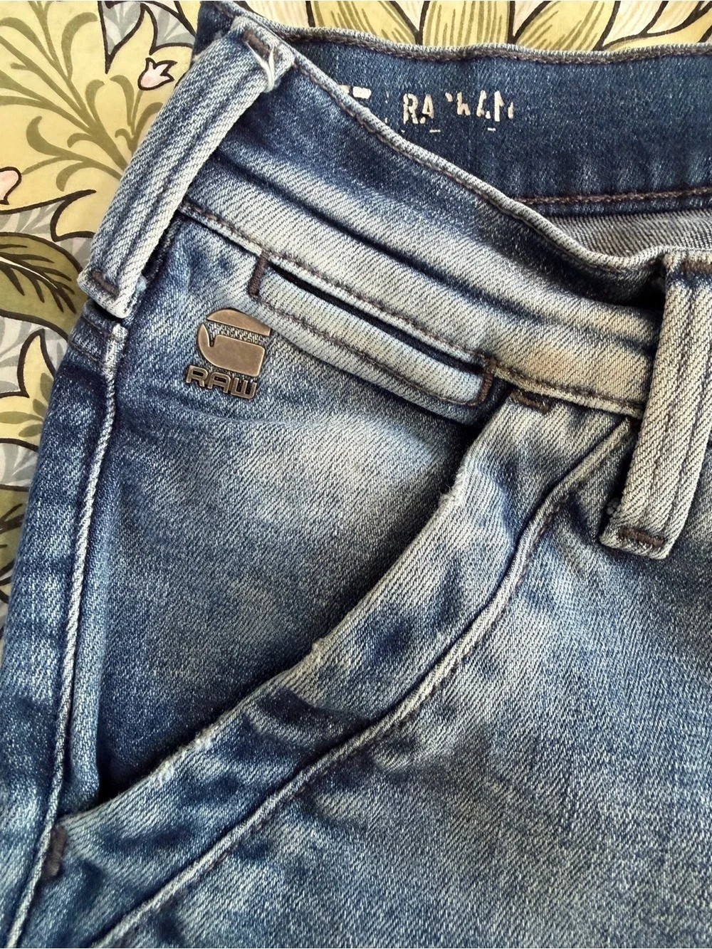 G-Star Raw Rackam Rackam Men's Skinny Blue Washed Jeans 34/30